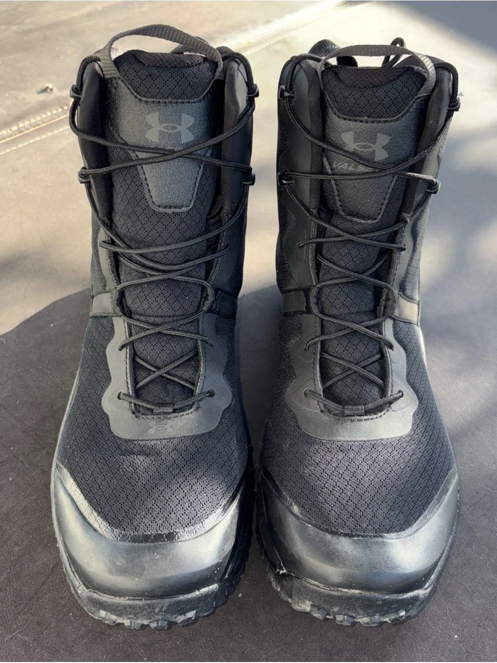 Under Armour Micro G Valsetz Zip Tactical Boots Men's Triple Black Lace-Up - 13